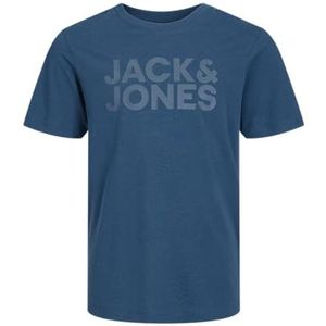 JACK & JONES Jjecorp Ss Crew Neck Noos Jr T-shirt voor heren, Blauwe tekening/snit: Jr / Grote print