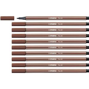 Premium Viltstift - STABILO Pen 68 - 10 stuks - siena