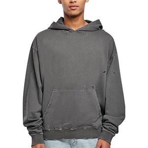 Urban Classics distressed hoodie heren sweatshirt, Bruin