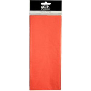 Glick Luxe zijdepapier, groot, 750 x 500 mm, oranje, 4 stuks