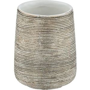 WENKO Fedio Badkamerbeker keramiek - tandenborstelhouder, keramiek, 8 x 11 x 8 cm, goud