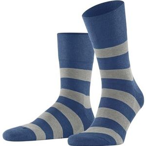 FALKE Run U SO ademend katoen 1 paar uniseks sokken (1 stuk), Blauw (Nautical 6531) - strepen