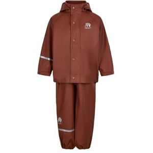 CeLaVi Basic Rainwear Set-Solid PU regenjas, schildpad, 120 cm, uniseks, kinderen, Bruin