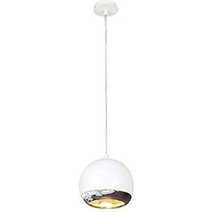 SLV 133481 hanglamp Light Eye woonkamer, binnenverlichting, hanglamp voor eetkamer, led, plafondlamp/GU10, 75 W, wit, staal