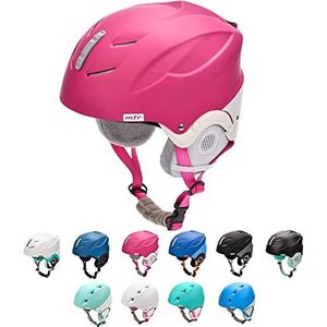 Skihelm voor Heren Dames Jongen Meisje Kid Kinderen - Verstelbaar Skiën Snowboard Sneeuwsport Winter Snowboardhelm (LUMI roze, S 53-55 cm)