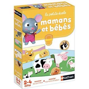 Nathan - La Petite Ecole, moeders en baby's - Ontdek dieren, baby's en de omgeving waar ze leven - Educatief spel - Progressieve set - Voor kinderen van 2 tot 4 jaar