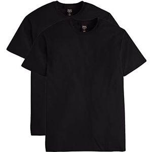 Hanes Men's Nano Premium Cotton T-Shirt (Pack of 2), Black, Medium