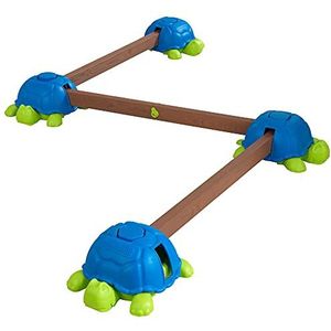 KidKraft Turtle Totter Verstelbare evenwichtsbalk van hout voor peuters met piepstenen en oscillerend bord voor kinderen, speeluitrusting voor binnen en buiten, 20080