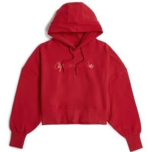 G-Star RAW Sweat à capuche G-Script ovs, Rouge (Baron D25168-d562-1828), L