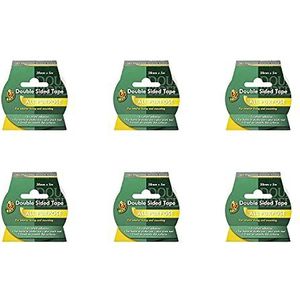 Duck Tape 6 rollen dubbelzijdig plakband voor binnen, 38 mm x 5 m