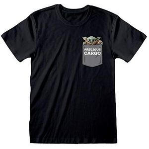 Star Wars The Mandalorian The Child Precious Cargo Breast Print Dames Boyfriend Fit T-Shirt | Officiële Merchandise, SCHWARZ