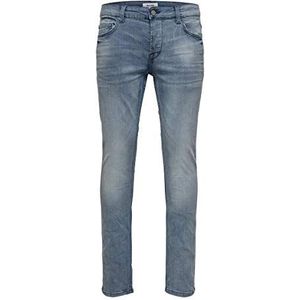 ONLY & SONS ONSLoom Slim Fit Jeans voor heren, blauw grijs, Grijs denim