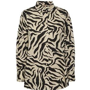 Part Two Varlapw SH Relaxed Fit damesshirt met lange mouwen, zebra print