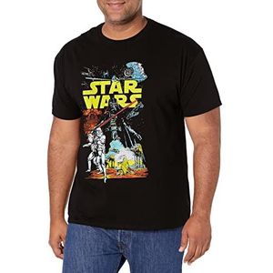 Star Wars T-shirt, klassiek, Rebelle, Heren, zwart.
