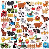 Baker Ross FC804 200 stuks schuimstickers voor kinderen, boerderij motief