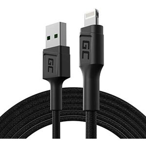 GC PowerStream | 1,2 m Lightning-kabel nylon oplaadkabel voor Apple iPhone 13 12 11 SE Pro/Max | iPhone X XR XS Max | iPhone 8 7 Plus | iPhone 6 6S 5 5C 5S Plus | iPad Air/Pro/Mini | iPod