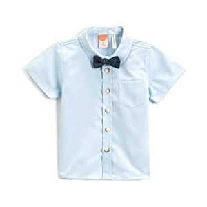 Koton Babyboys Bowtie T-shirt à manches courtes et une poche, Bleu menthe (1bm), 9-12 Monate