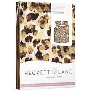 Heckett Lane Nora donsdeken, 100% katoenflanel, goudbruin, 260 x 220 cm, 1,0 stuks