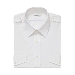 Van Heusen Van Heusen Pilot Dress Shirt met korte mouwen voor heren, Wit.