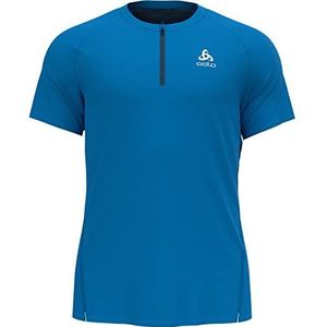 Odlo T-shirt met ronde hals S/S Axalp Trail heren, Indigo Kleurrijk - Blauwe Wing Teal
