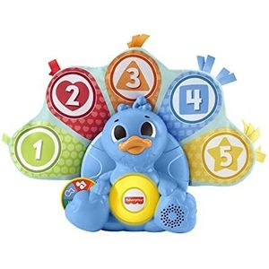 Fisher-Price HNN81 BlinkiLinkis cijfers en kleuren Pfau, Duitse versie, elektronisch leerspel met licht en muziek voor baby's en peuters vanaf 9 maanden