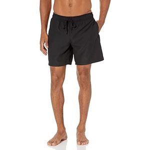 Amazon Essentials Sneldrogende zwemshorts voor heren, 17,8 cm, zwart, maat M