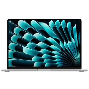 Apple 2024 MacBook Air 15 inch laptop met M3-chip: 15,3 inch Liquid Retina-display, 8 GB uniform geheugen, 512 GB SSD-geheugen, toetsenbord met achtergrondverlichting, 1080p FaceTime HD-camera; zilver