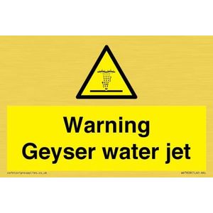 Geyser Water Jet waarschuwingsbord 150 x 100 mm A6L