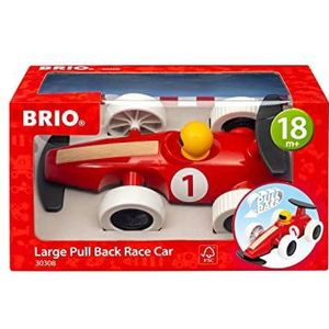 BRIO Pull Back Gemotoriseerde Grote Raceauto - Aanbevolen Voor Peuters van 18 Maanden en Ouder