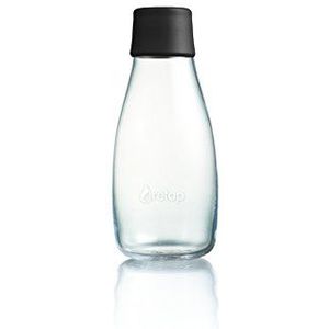 Retap ApS 0,3 liter, klein, borosilicaatglas, waterlaarzen, zwart