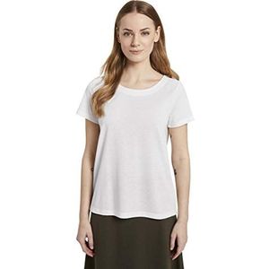 TOM TAILOR T-shirt voor dames met uitsparing op de rug, Crème (10315 - Whisper White)