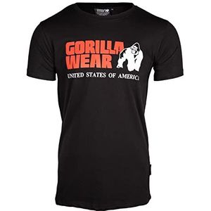 GORILLA WEAR Classic T-shirt voor heren (1 stuk), SCHWARZ