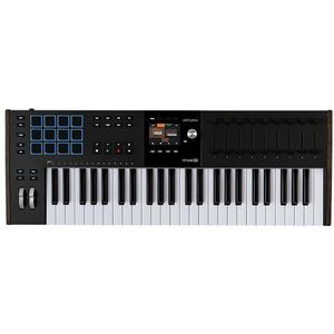 Arturia KeyLab 49 MK3 MIDI-controller zwart voor muziekproductie met all-in-one softwarepakket - 49 toetsen, 9 encoders, 9 faders, 1 modulatiewiel, 1 pitch bendwiel, 12 pads - zwart