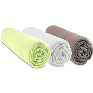 Set van 3 hoeslakens voor draagtas, 32 x 72 cm, ovaal, anijswit, taupe, 100% bamboe, voor babydraagtas, kinderwagen, 32 x 72 cm, merk Easy Dort | Oeko Tex | gemaakt in Europa