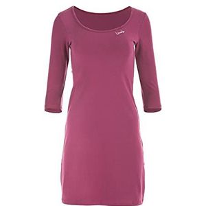 Winshape WK2 mini-jurk voor dames, 3/4 mouwen, korte mini-jurk, sport, vrije tijd, framboos, XS, Berry Love