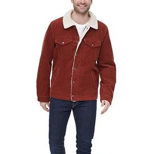 Levi's Heren sherpa corduroy denim jack gevoerd roestig XXL lang, roestig