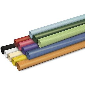 Clairefontaine 95799AMZC cadeaupapier, karton met 12 rollen – kraftpapier, 60 g – afmetingen: 2 x 0,70 m – motief: kraftpapier, verschillende kleuren, meerkleurig – geschenkverpakking