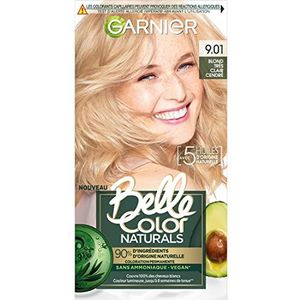 Garnier - Permanente haarkleur zonder ammoniak - 90% ingrediënt van natuurlijke oorsprong - Vegan formule - Belle Color Naturals - Kleur: Licht Asblond (9.01)