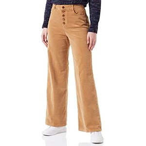 s.Oliver Dames corduroy broek met knoopsluiting Loose Fit bruin, 46, Bruin