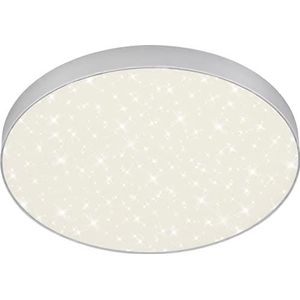 BRILONER - Led-plafondlamp met sterrendecoratie, led-plafondlamp zonder inbouwframe, LED-verlichting, kleurtemperatuur neutraal wit Ø387 mm, zilver