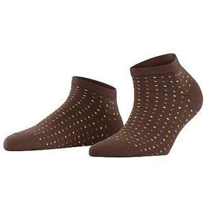 FALKE Multispot damessokken, ademend, duurzaam, katoen, lage sokken, zacht, platte teennaad, fantasie-stippenpatroon, glijdt niet in de schoen, 1 paar, Bruin (Brandy 5167)