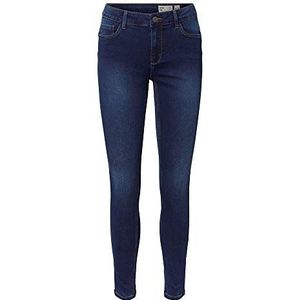VERO MODA Vmseven Slim Fit Jeans voor dames, normale taille, Donkerblauw
