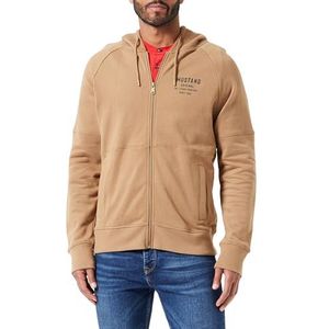 MUSTANG Style Bastian Paneled Zip Up Sweatshirt met capuchon voor heren, Otter 3166, L