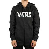 Vans Klassieke hoodie met ritssluiting, zwart.