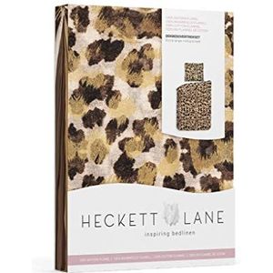 Heckett Lane Nora donzen dekbed, 100% katoenflanel, goudbruin, 135 x 200 cm, 1,0 stuks