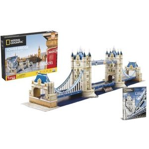 EXPLORA - Tower Bridge - 3D-puzzels - 540201-120 stukjes - historisch monument - niveau 5 - zonder lijm of schaar - Londen - Bouwspel - Nationale geografische licentie - vanaf 8 jaar