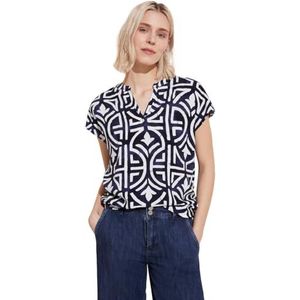 Street One A344652 Bedrukte damesblouse, Donkerblauw