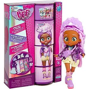 BFF BY CRY BABIES Phoebe Fashion pop om te verzamelen met lang haar, stoffen kleding en 9 accessoires – speelgoed cadeau voor meisjes en jongens vanaf 5 jaar