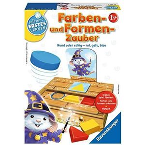 Ravensburger 24723 - kleur- en vormmagie - educatief spel voor de kleintjes - kleurenspel voor kinderen vanaf 2 jaar, spelend eerste leren, vormspel voor 1-3 spelers: rond of vierkant - rood, geel, blauw