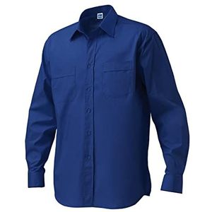 SIGGI - Shirt 'King' van katoen, 100% popeline, lange mouwen, verschillende kleuren, gewicht per m² gr. 135 – maat: L – varianten: marineblauw